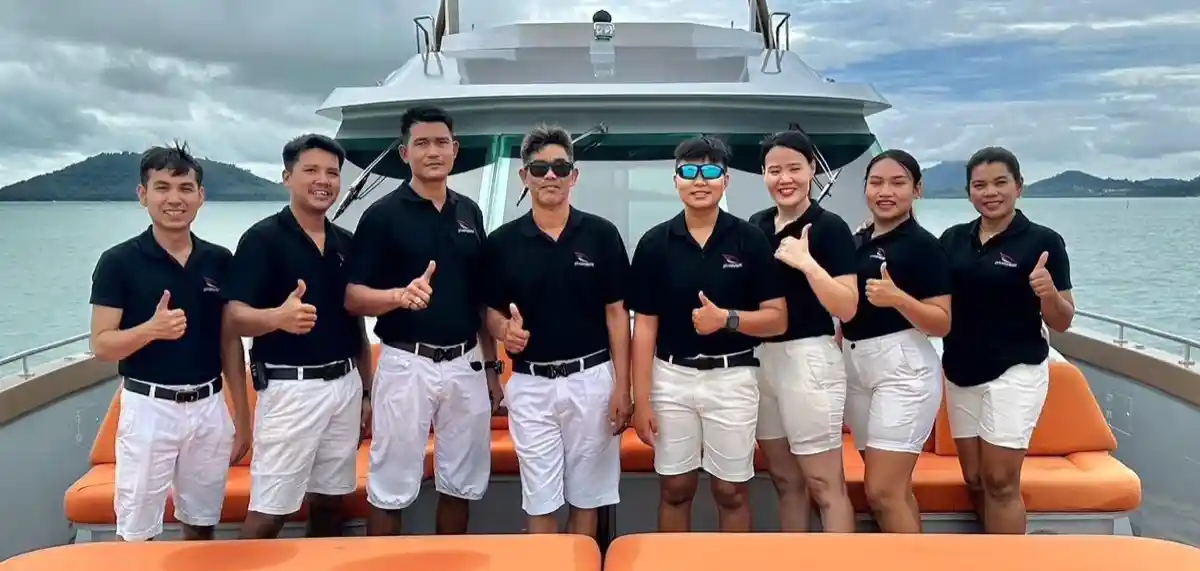 One of our Yacht Crews in Thailand   Yacht Crew portrait of Deep Blue Co. Ltd